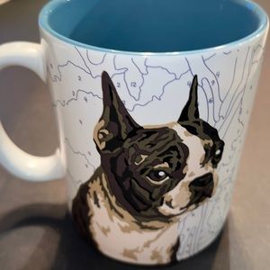 Trey Speegle paint-by-numbers “I ❤️ MY BOSTON TERRIER” large ceramic mug-NWOT